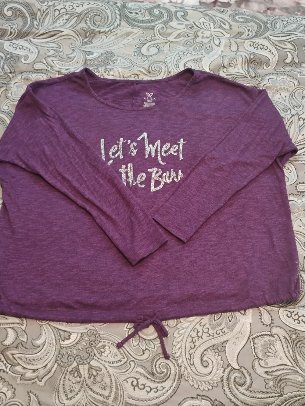 Livi Active Women's Long Sleeve Purple Graphic Tee Size 18/20 Plus Size